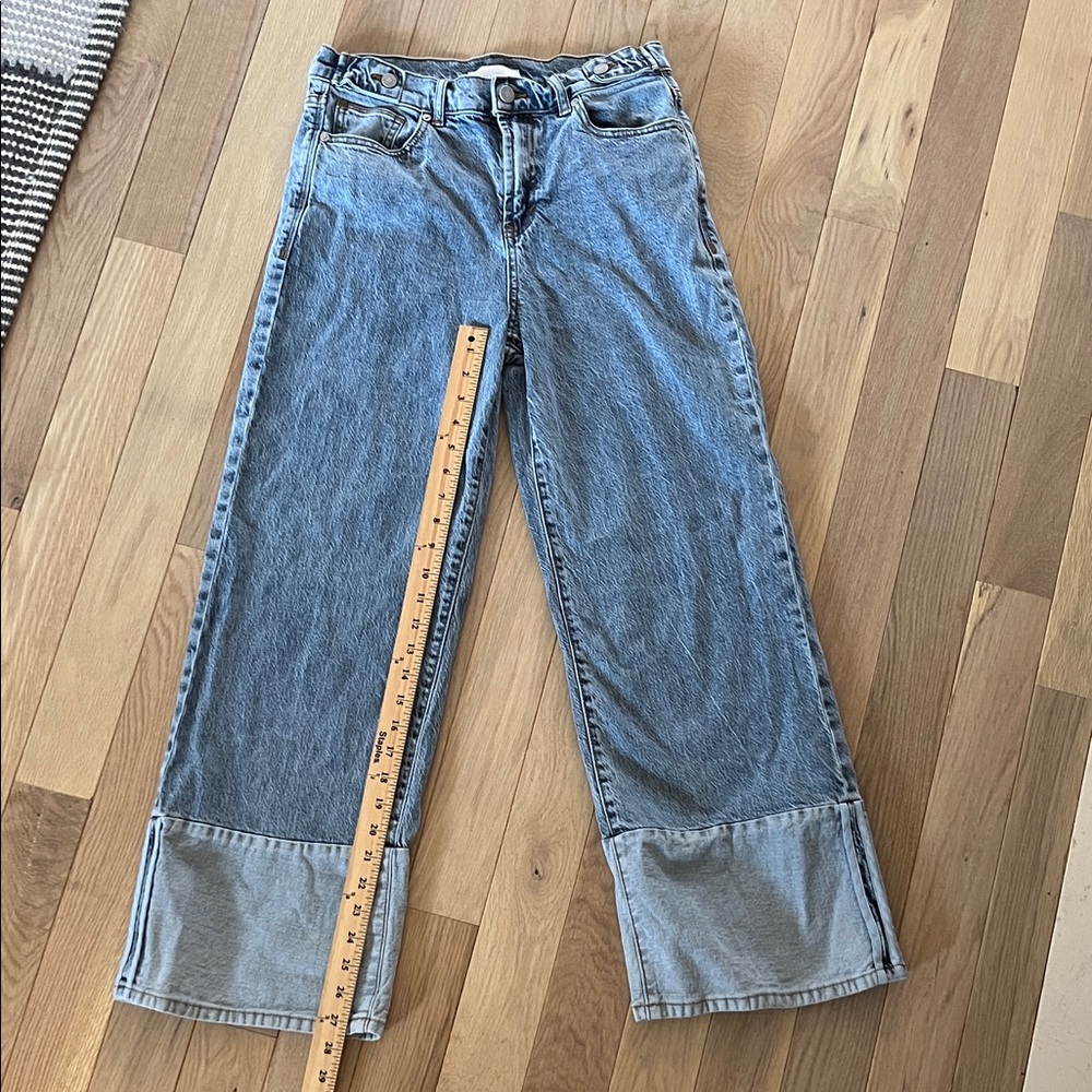 Habitual Two-Tone Blue Cropped Jeans